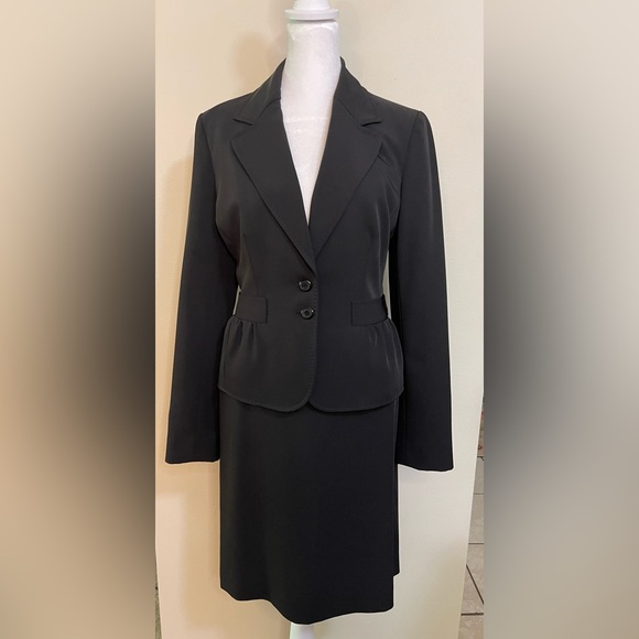 Nine West Women’s Suit 2 Pieces Set Black Jacket Blazer & Skirt Size 2 - Picture 7 of 17